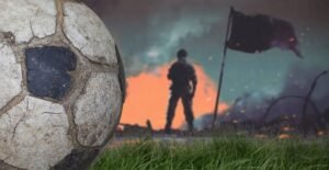 Quando o fim de uma partida de futebol, iniciou uma guerra