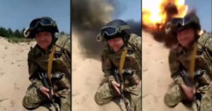 Soldado sai ileso quando granada cai bem ao lado dele