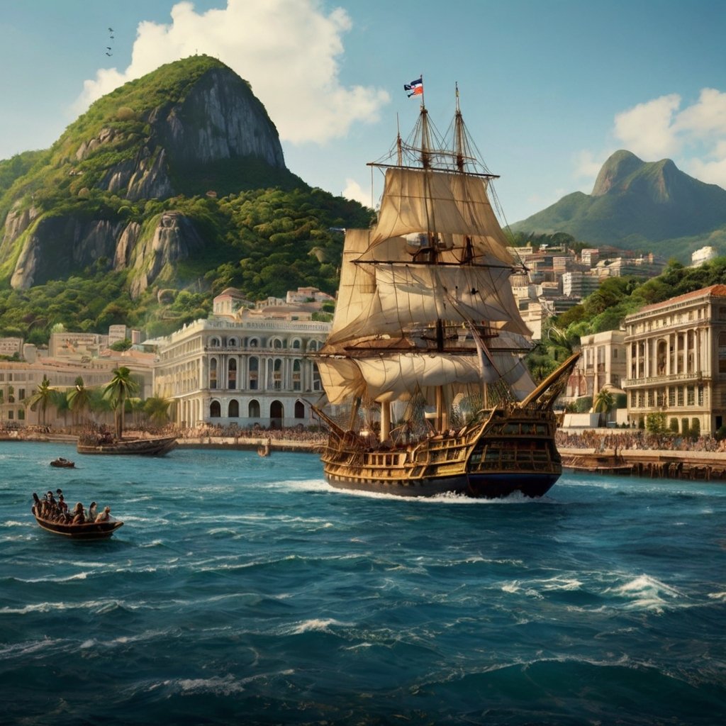 Ilustração de um barco do XIX