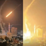 Vídeo: Mísseis do Irã cruzam o céu e explodem em Tel Aviv durante ataque noturno